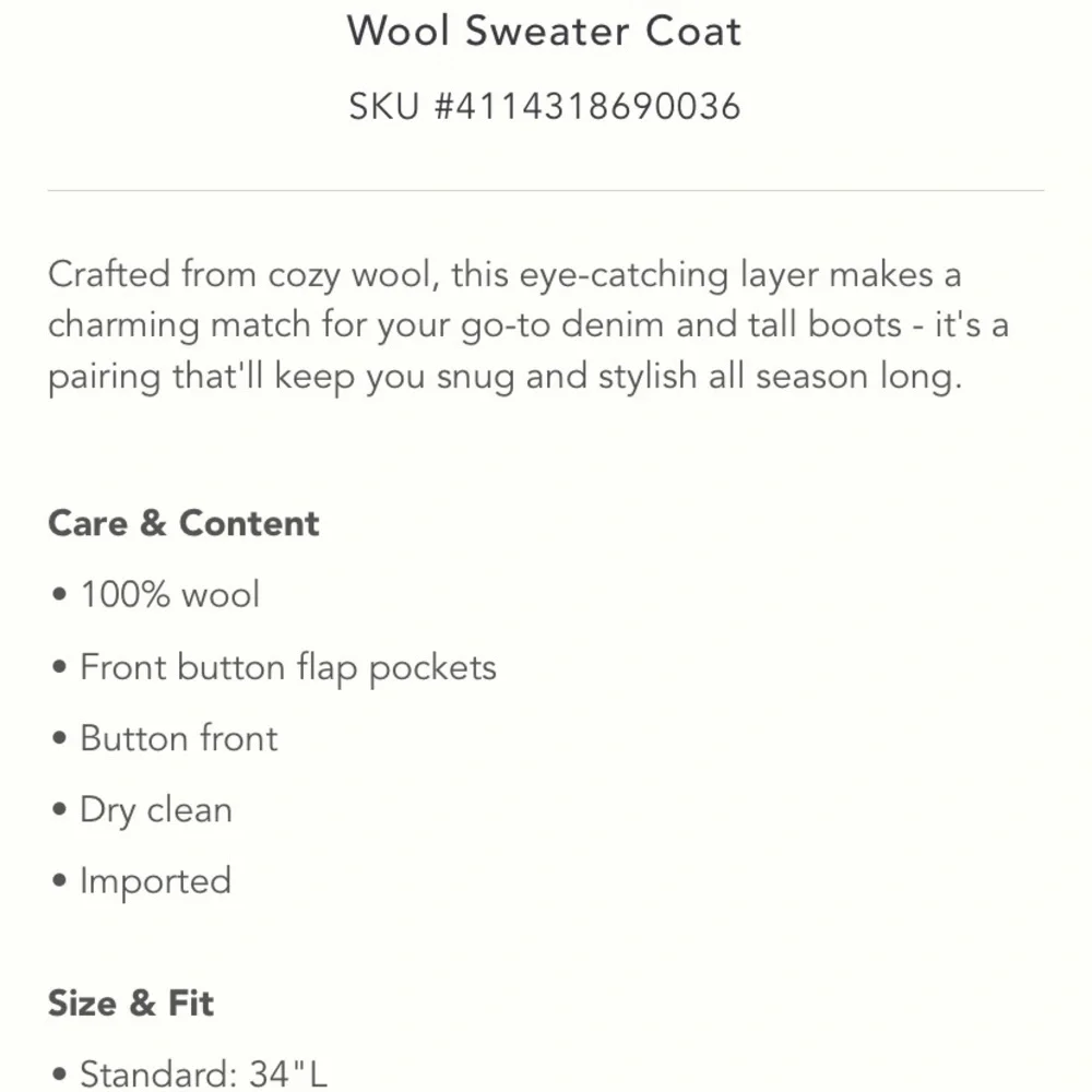 Anthropologie Wool Sweater Coat - Picture 3 of 12